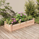 Houten verhoogd plantenbak van massief vurenhout met open bodem - Bloempotten & plantenbakken