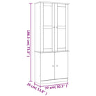 Houten vitrinekast met massief grenenhout en houten knoppen - Dressoirs & buffetkasten