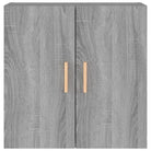 Houten wandkast met Scandinavische charme in grijs Sonoma bewerkt hout - Opbergkasten & lockerkasten