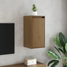 Houten wandkast van massief grenenhout voor decoratie en opbergruimte - Honingbruin / 2 / 1 - Wandplanken