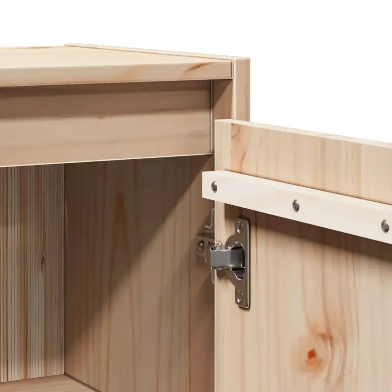 Houten wandkast van massief grenenhout voor decoratie en opbergruimte - Wandplanken