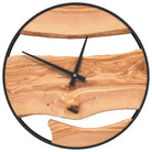 Houten wandklok met rustieke wijzerplaat en stil slingermechanisme - Wandklokken