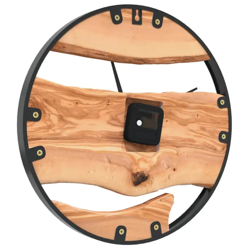 Houten wandklok met rustieke wijzerplaat en stil slingermechanisme - Wandklokken