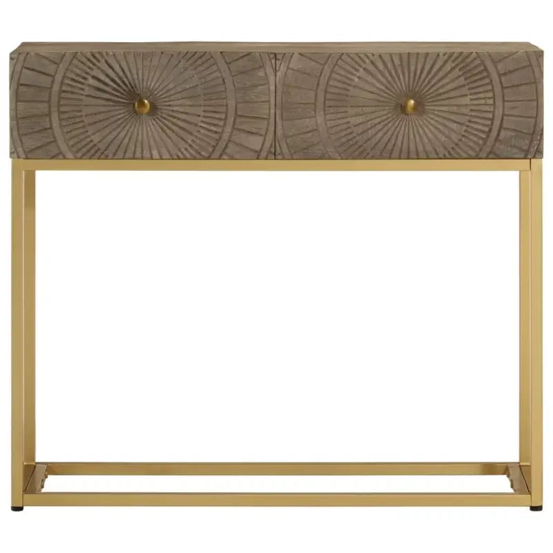 Houten wandtafel met opbergkasten van massief mangohout - Opbergkasten & lockerkasten