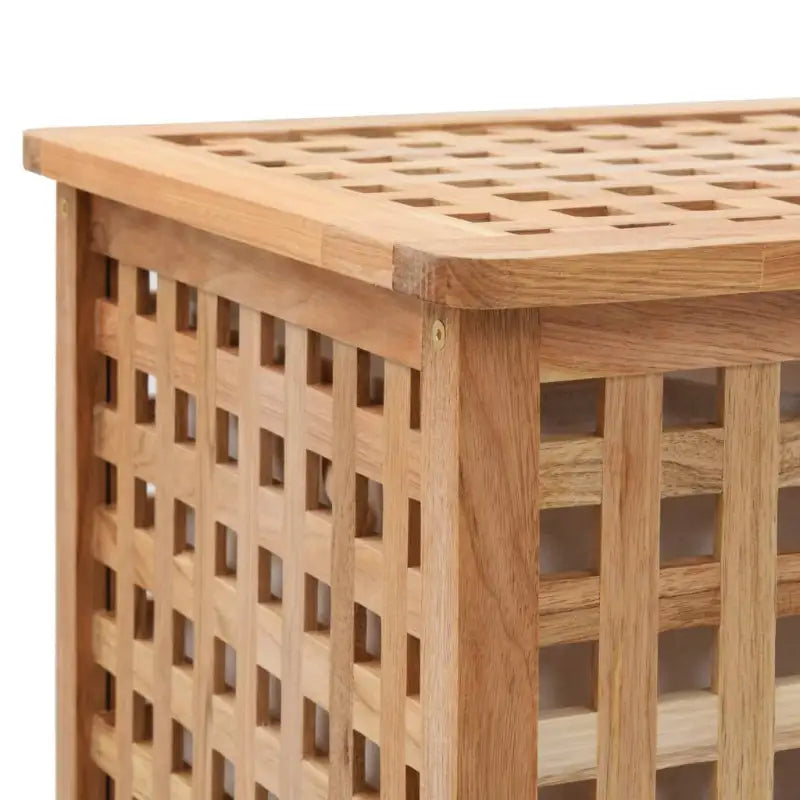 Houten wasmand van massief walnotenhout met natuurlijk ontwerp - 39 x 39 x 65 cm / 1 - Wasmanden