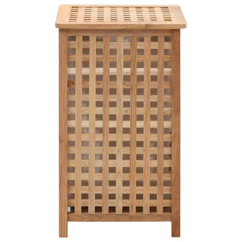 Houten wasmand van massief walnotenhout met natuurlijk ontwerp - 39 x 39 x 65 cm / 1 - Wasmanden