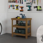 Houten werkbank van massief grenenhout voor een rustieke uitstraling - Honingbruin / 78.5 x 50 x 80 cm / 1 - Werkbanken