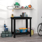 Houten werkbank van massief grenenhout voor je garage - Zwart / 80 x 50 x 80 cm / 1 - Werkbanken