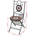Ijzeren frame mozaïek bistroset voor tuin en balkon laten staan levering bevat - Tuinsets