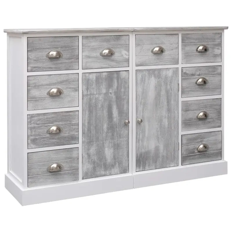 Individuele dressoirs of één set levering bevat in trendy houten design - Antiekgrijs / 1 - Dressoirs & buffetkasten