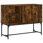 Industriële dressoir met metalen poten en bewerkt hout - Dressoirs & buffetkasten
