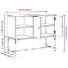 Industriële dressoir met metalen poten en bewerkt hout - Dressoirs & buffetkasten