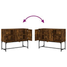 Industriële dressoir met metalen poten en bewerkt hout - Dressoirs & buffetkasten