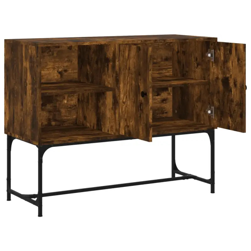 Industriële dressoir met metalen poten en bewerkt hout - Dressoirs & buffetkasten