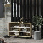 Industriële dressoir van bewerkt hout met metalen poten - Wit en sonoma eiken / 1 - Dressoirs & buffetkasten