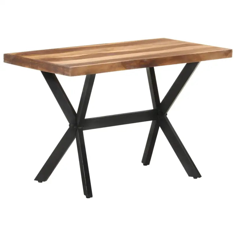 Industriële eettafel van massief acaciahout met honingkleurige afwerking - 120 x 60 x 75 cm / 1 - Eettafels