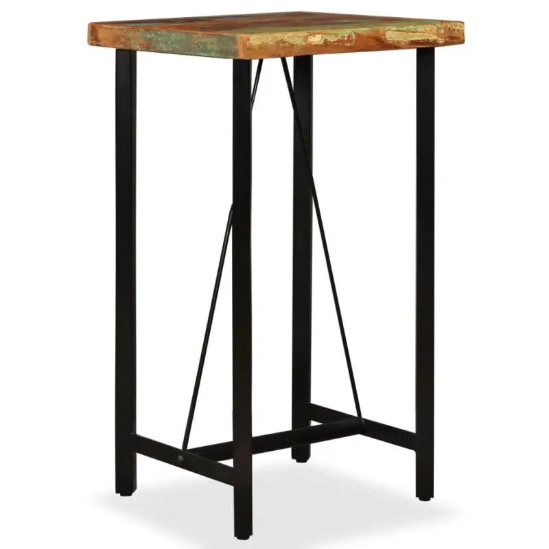 Industriële eettafel van massief gerecycled hout voor je keuken of eetkamer - Bruin / 60 x 60 x 107 cm / 1 - Eettafels