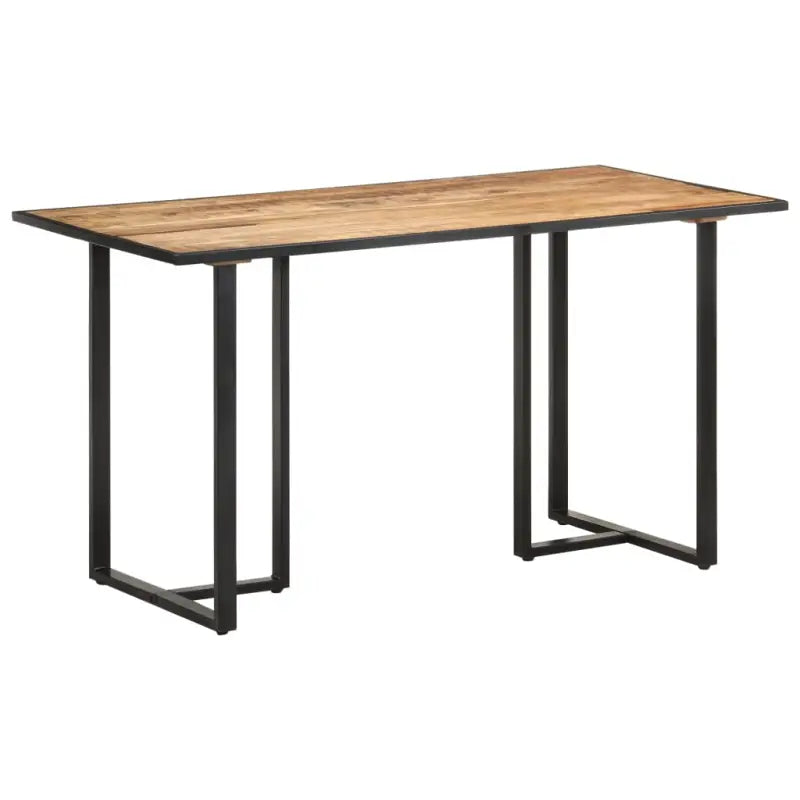 Industriële eettafel van massief mangohout voor een robuuste look - 140 x 70 x 76 cm / 1 / Ruw mangohout - Eettafels