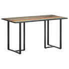 Industriële eettafel van massief mangohout voor een robuuste look - 140 x 70 x 76 cm / 1 / massief gerecycled hout
