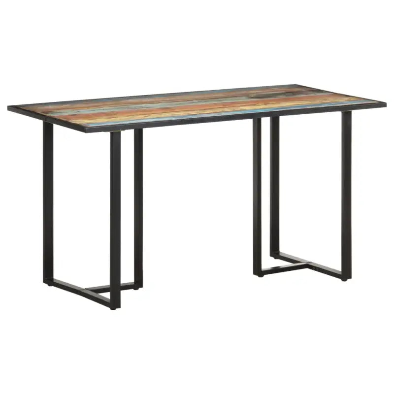 Industriële eettafel van massief mangohout voor een robuuste look - 140 x 70 x 76 cm / 1 / massief gerecycled hout