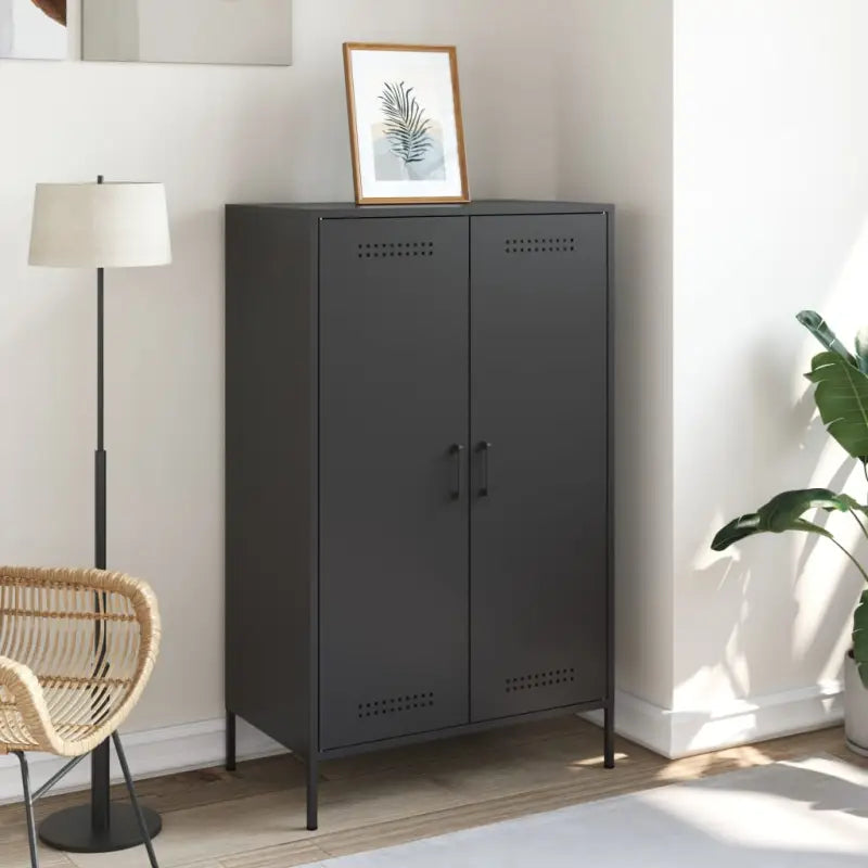 Industriële hoge kast voor woonkamer of slaapkamer van stevig staal - Dressoirs & buffetkasten