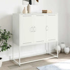 Industriële hoge kast voor woonkamer of slaapkamer - Wit / 1 - Dressoirs & buffetkasten
