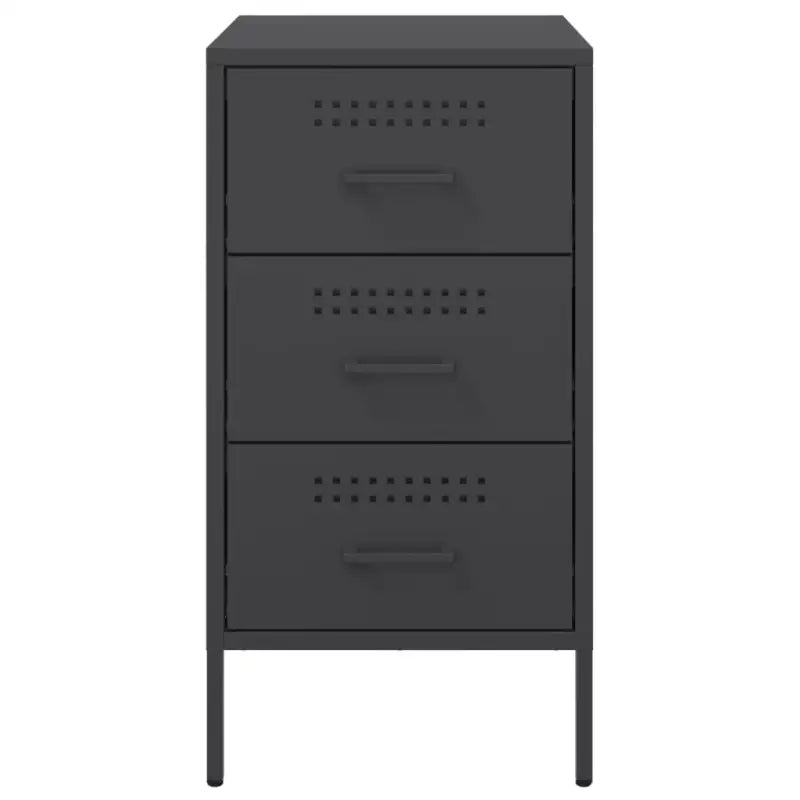 Industriële nachtkastje met koudgewalst staal en verstelbare schroefpoten - Nachtkastjes