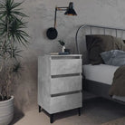 Industriële nachtkastjes met metalen poten voor een chique interieur - Betongrijs / 2 - Nachtkastjes