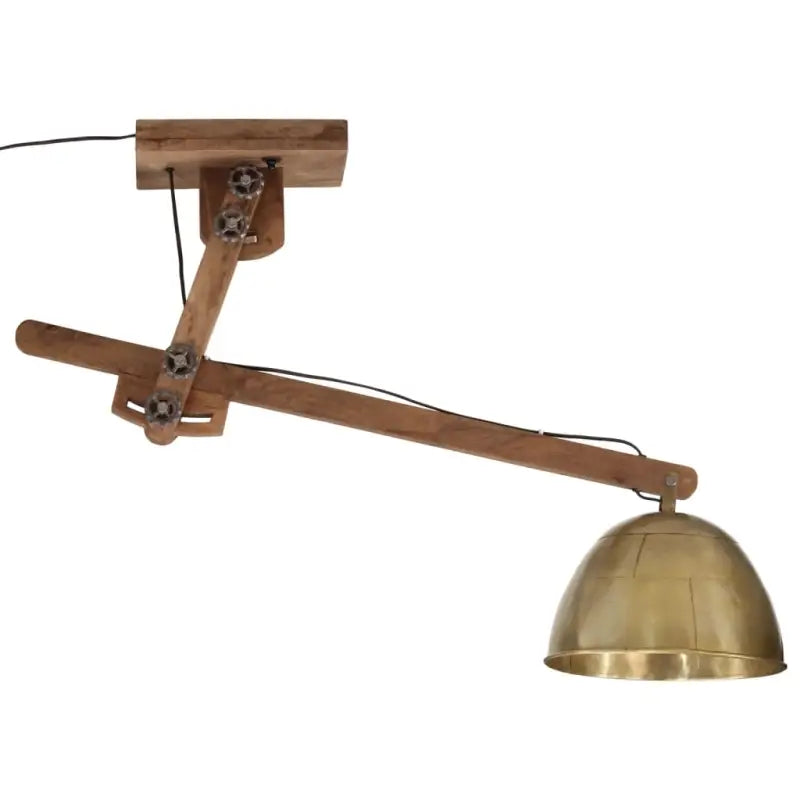 Industriële plafondlamp met massief mangohout en E27 fitting - Lampen