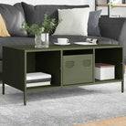 Industriële salontafel met koudgewalst staal en verstelbare schroefpoten - Groen / 1 - Salontafels