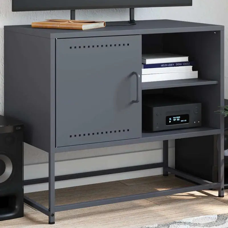 Industriële Stalen Tv-Meubel voor Woon en Slaapkamer - Antraciet / 1 - Tv-meubels