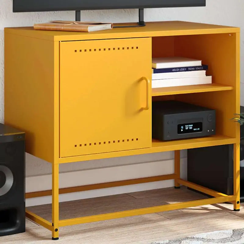 Industriële Stalen Tv-Meubel voor Woon en Slaapkamer - Geel / 1 - Tv-meubels