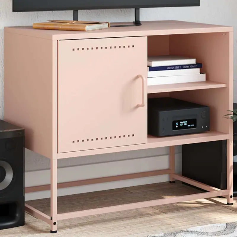 Industriële Stalen Tv-Meubel voor Woon en Slaapkamer - Roze / 1 - Tv-meubels