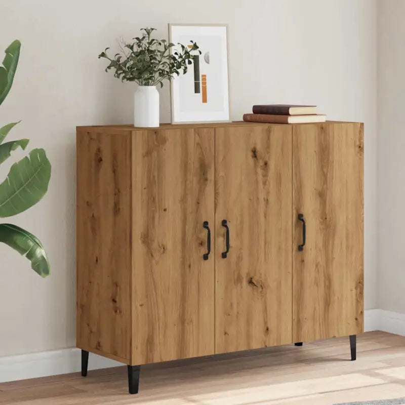 Industriële stijl dressoir van bewerkt hout met hoge kwaliteit - artisanaal eikenkleurig / 1 - Dressoirs & buffetkasten