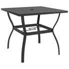 Industriële tuintafel met gelat design van Gepoedercoat Staal - Antraciet / 81.5 x 81.5 x 72 cm / 1 - Tuintafels