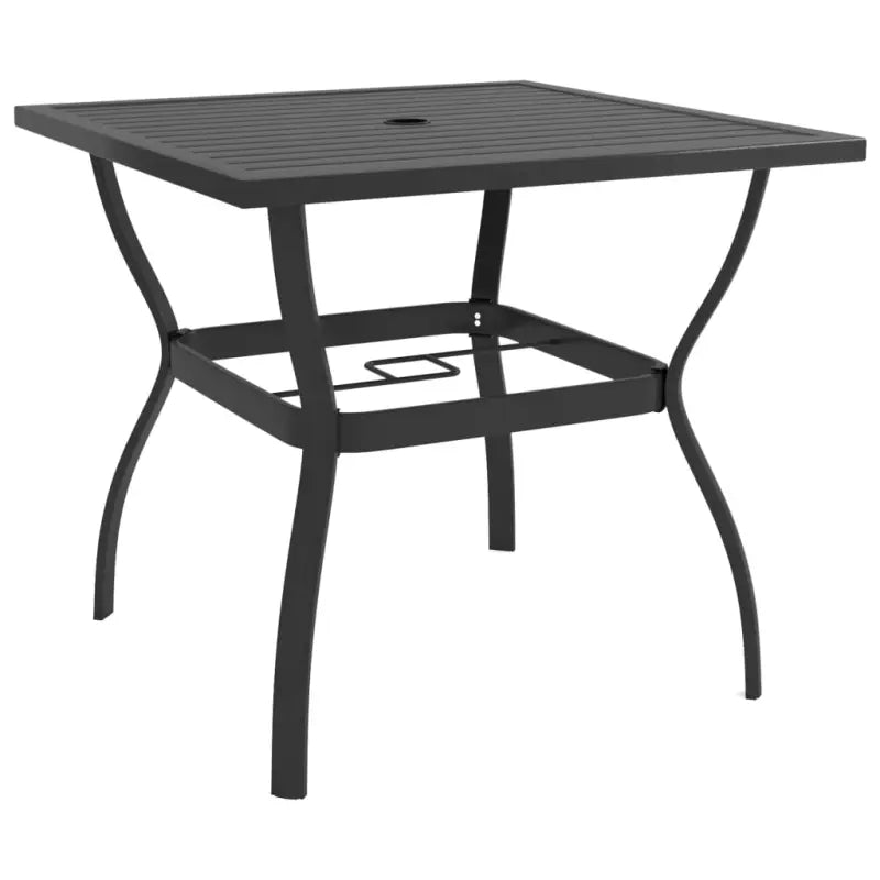 Industriële tuintafel met gelat design van Gepoedercoat Staal - Antraciet / 81.5 x 81.5 x 72 cm / 1 - Tuintafels