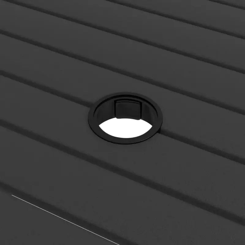 Industriële tuintafel met gelat design van Gepoedercoat Staal - Tuintafels