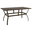Industriële tuintafel met gelat design van Gepoedercoat Staal - Bruin / 140 x 80 x 72 cm / 1 - Tuintafels