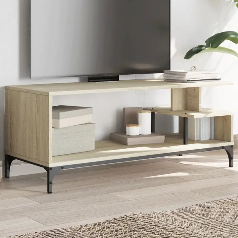 Industriële tv-meubel in Grijs Sonoma met gepoedercoat staal - Sonoma eiken / 1 - Tv-meubels