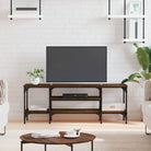 Industriële Tv-meubel met bewerkt hout voor een stevige uitstraling - bruin eikenkleur / 1 / 121 cm - Tv-meubels