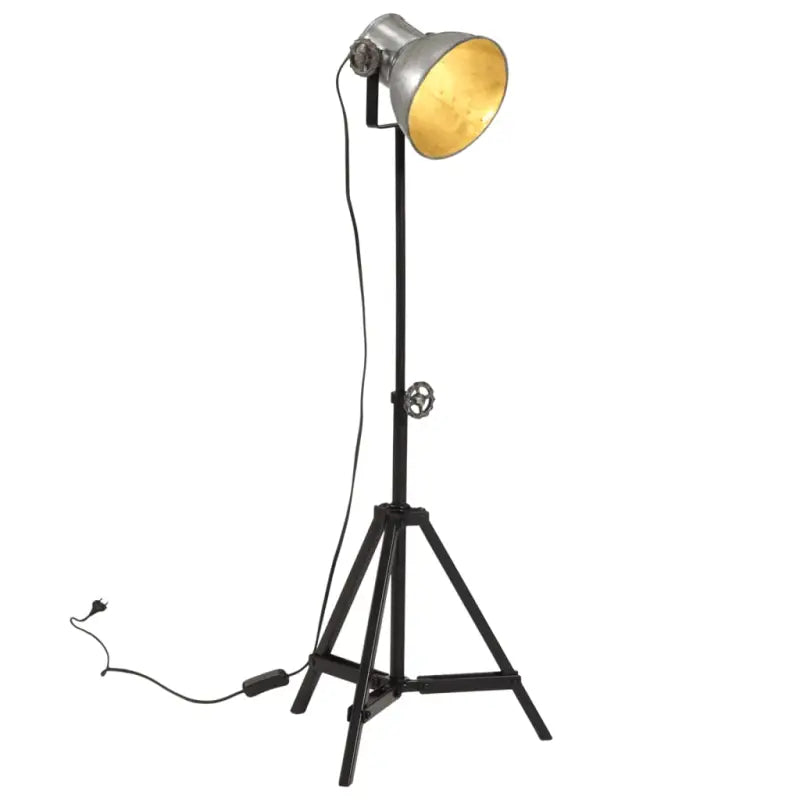 Industriële vloerlamp met E27 fitting voor een opvallende inrichting - Zilver / 1 - Lampen