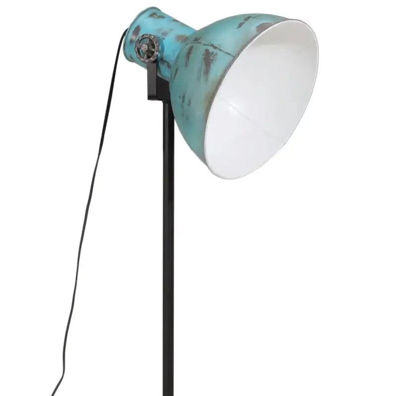 Industriële vloerlamp met verweerd blauw E27 fitting - Lampen