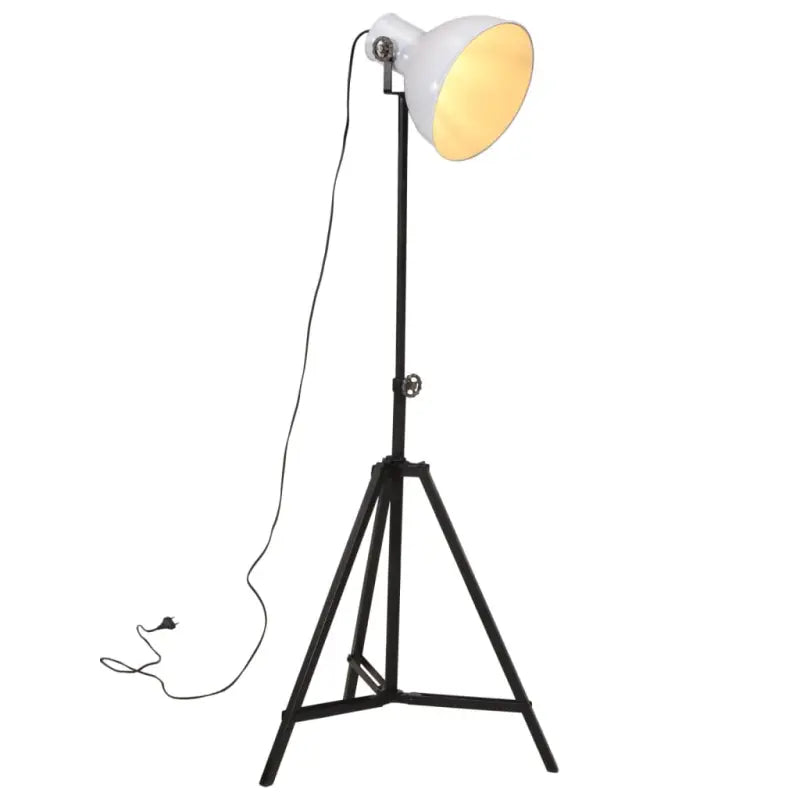 Industriële vloerlamp met verweerd blauw E27 fitting - Wit / 1 - Lampen
