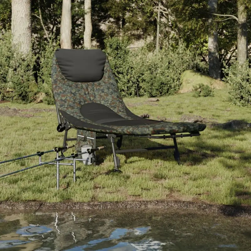 Inklapbaar Visbed voor binnen en buiten activiteiten - Camouflage - Tuinbedden
