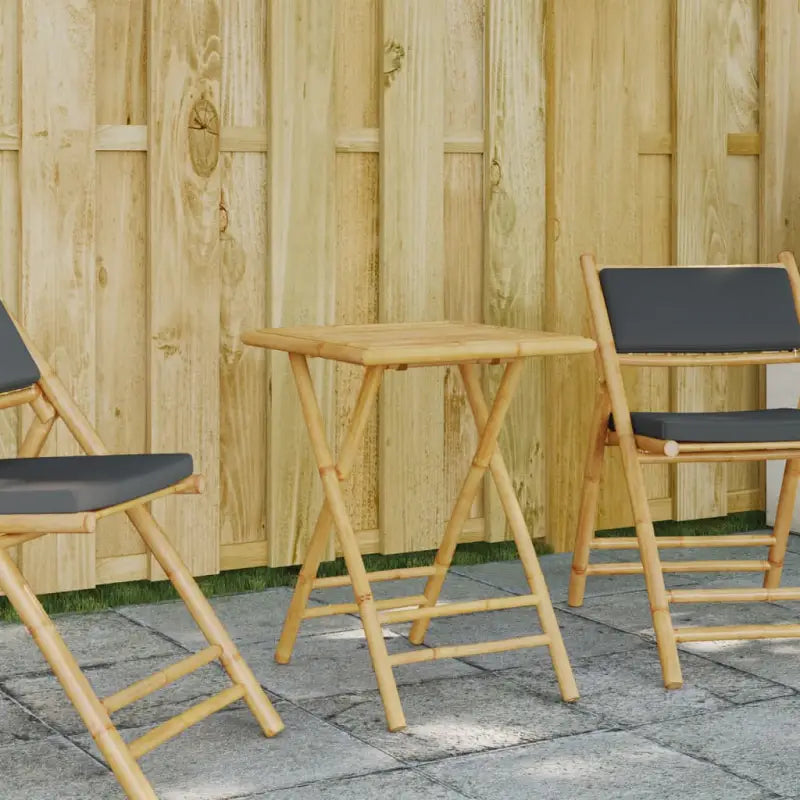 Inklapbare bamboe tuintafel voor terrasgebruik - 55 x 55 x 75 cm / 1 - Tuintafels