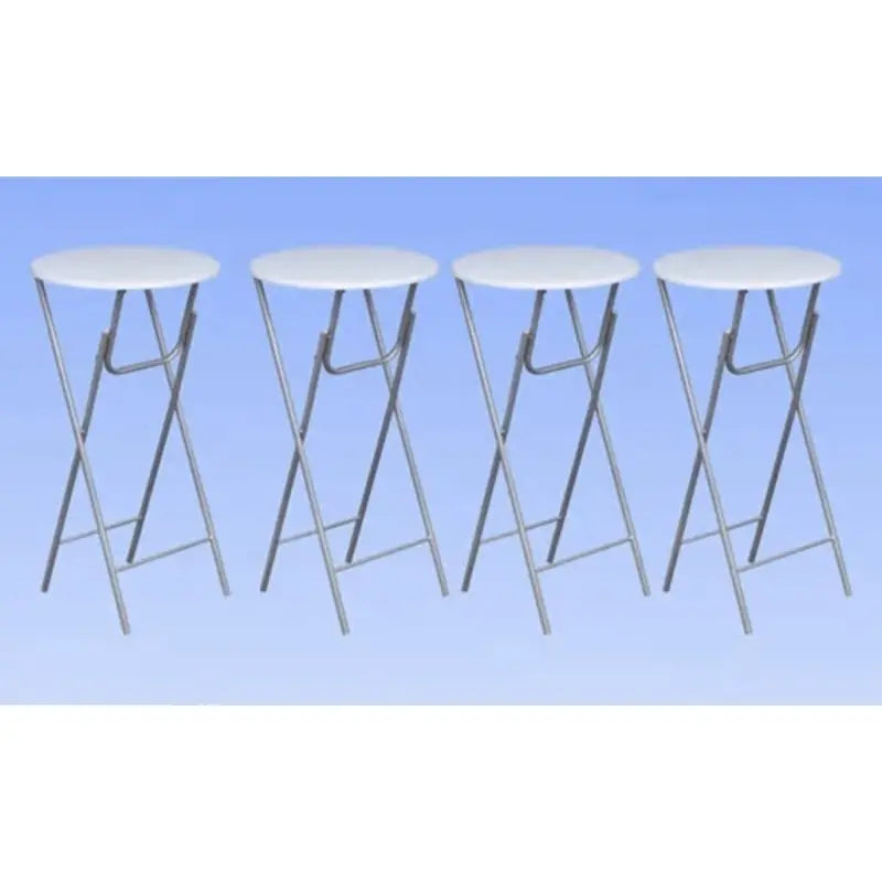 Inklapbare bartafels met MDF tafelblad en stalen poten - Wit / 4 - Klaptafels