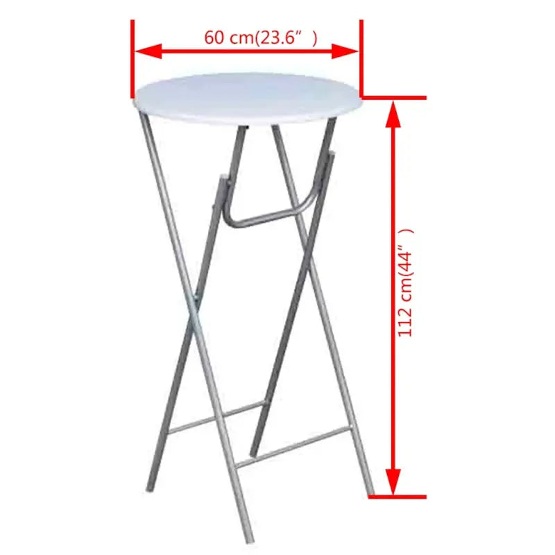 Inklapbare bartafels met MDF tafelblad en stalen poten - Wit / 4 - Klaptafels