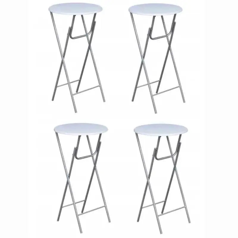 Inklapbare bartafels met MDF tafelblad en stalen poten - Wit / 4 - Klaptafels