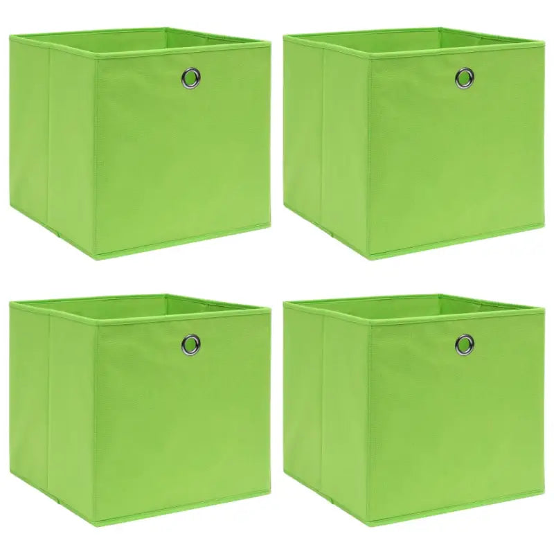 Inklapbare opbergdozen van nonwoven stof voor thuisgebruik - Groen zonder deksels / 4 - Opbergdozen