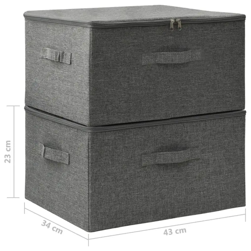 Inklapbare opbergdozen voor praktische en decoratieve opbergruimte - Antraciet / 2 - Opbergdozen